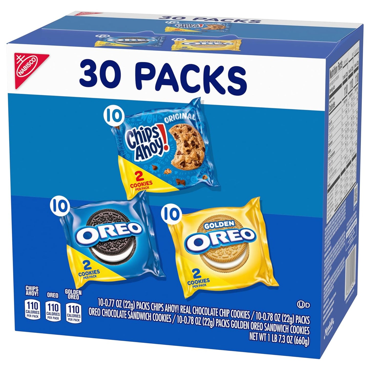 Nabisco Sweet Treats Cookie Variety Pack OREO, OREO Golden & CHIPS AHOY!, School Snacks