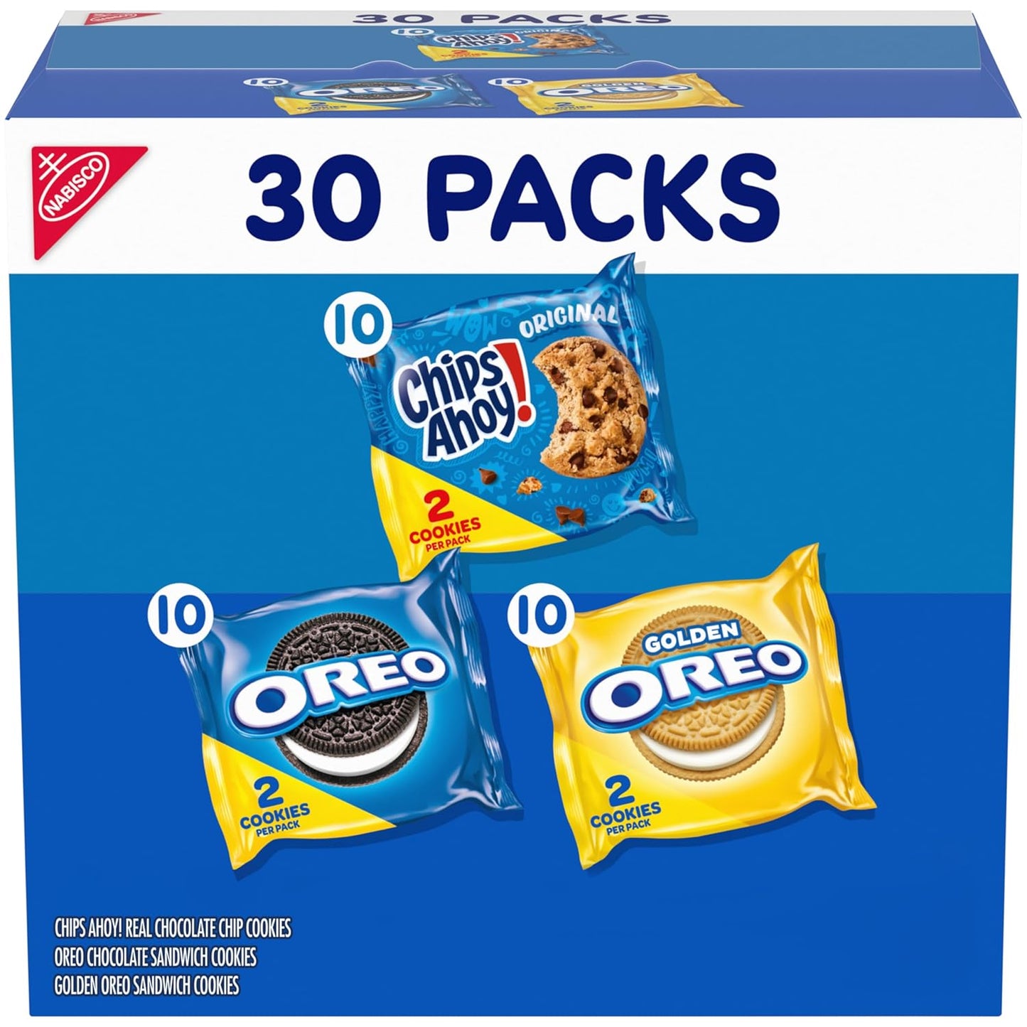Nabisco Sweet Treats Cookie Variety Pack OREO, OREO Golden & CHIPS AHOY!, School Snacks