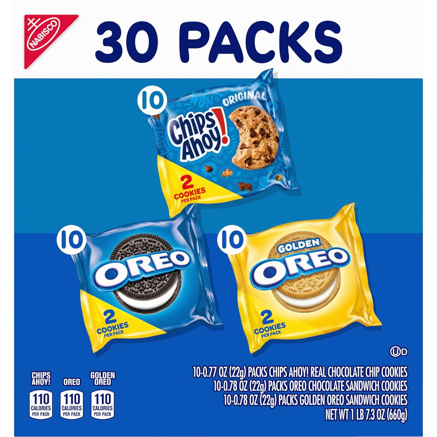 Nabisco Sweet Treats Cookie Variety Pack OREO, OREO Golden & CHIPS AHOY!, School Snacks