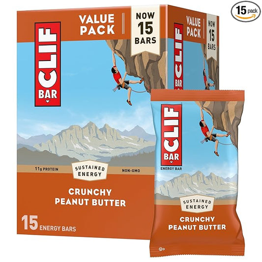 CLIF BAR - Protein Bars - Crunchy Peanut Butter